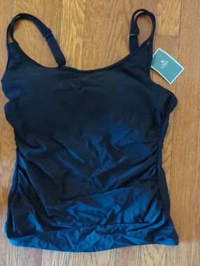 Black Tankini Swim Top NWT